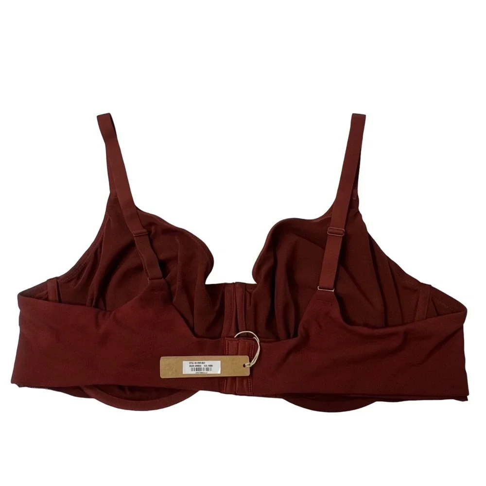 SKIMS Cotton Jersey T-Shirt Underwire‎ Bra Sangria 44DDD